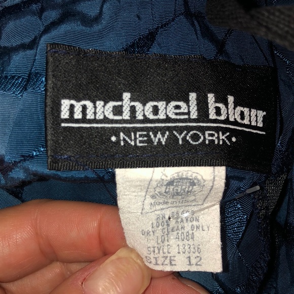 Michael Blair Blue Dress 12 - Picture 7 of 7